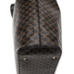 Shoulder Bag Vintage Shoulder Zip Hobo Brown Macadam Coated Canvas