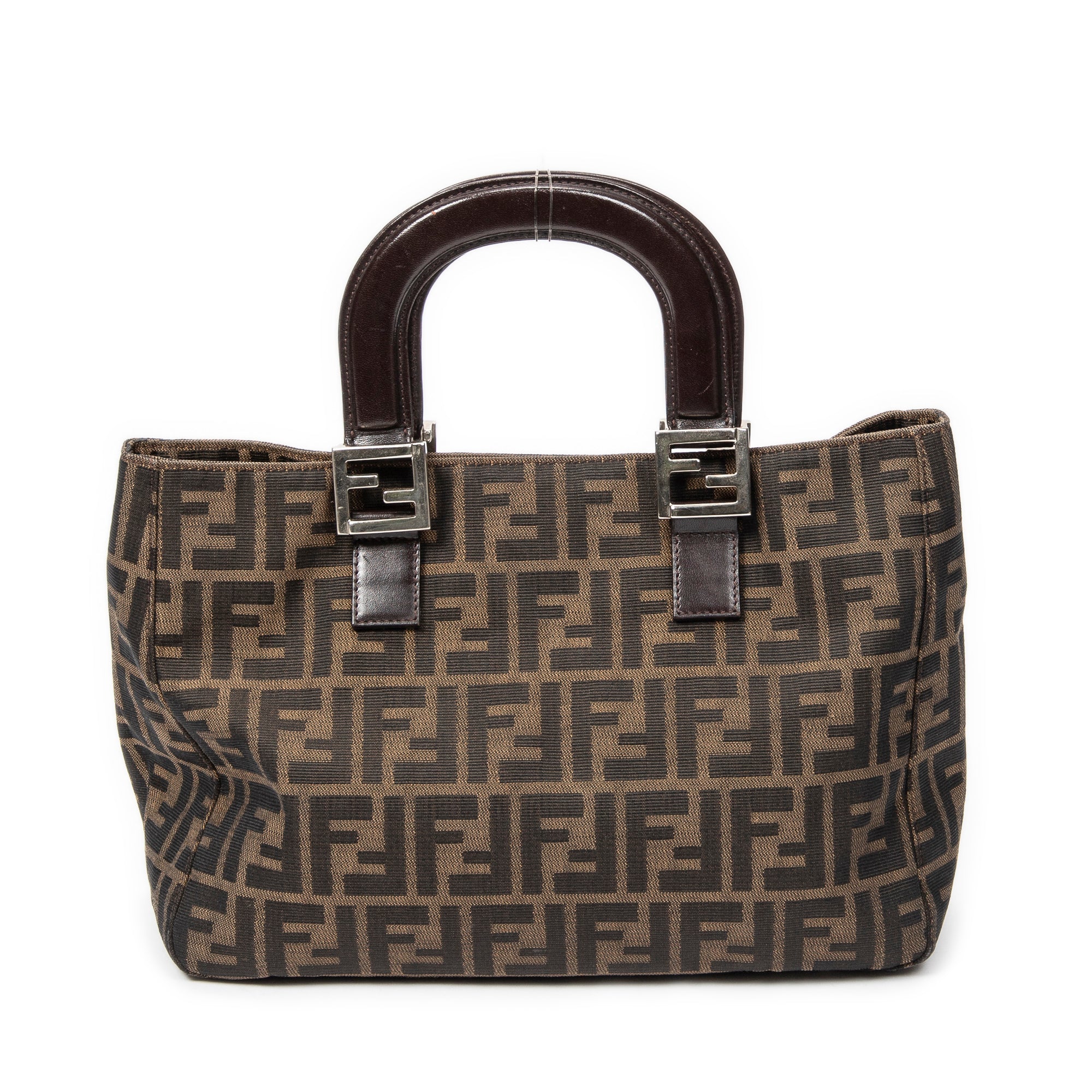 Handbag Small Shopper Tote Brown Zucca Canvas
