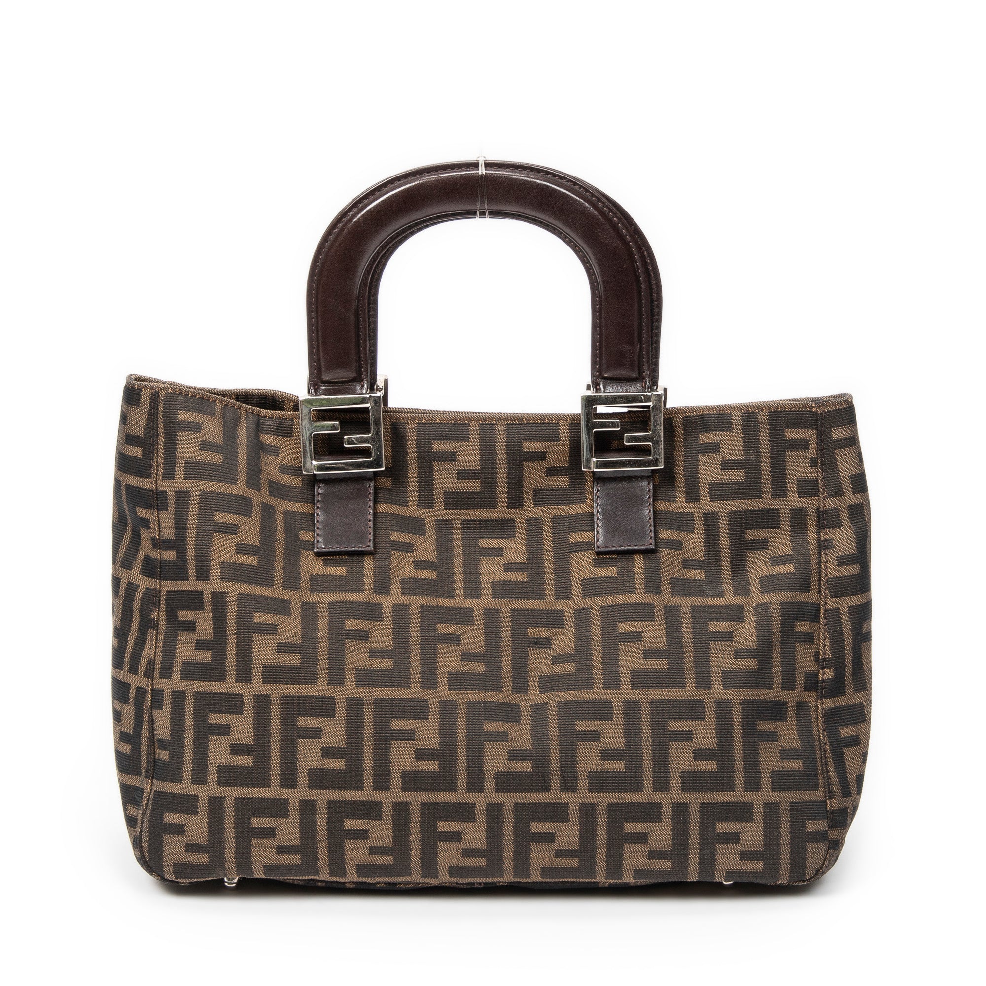 Handbag Small Shopper Tote Brown Zucca Canvas
