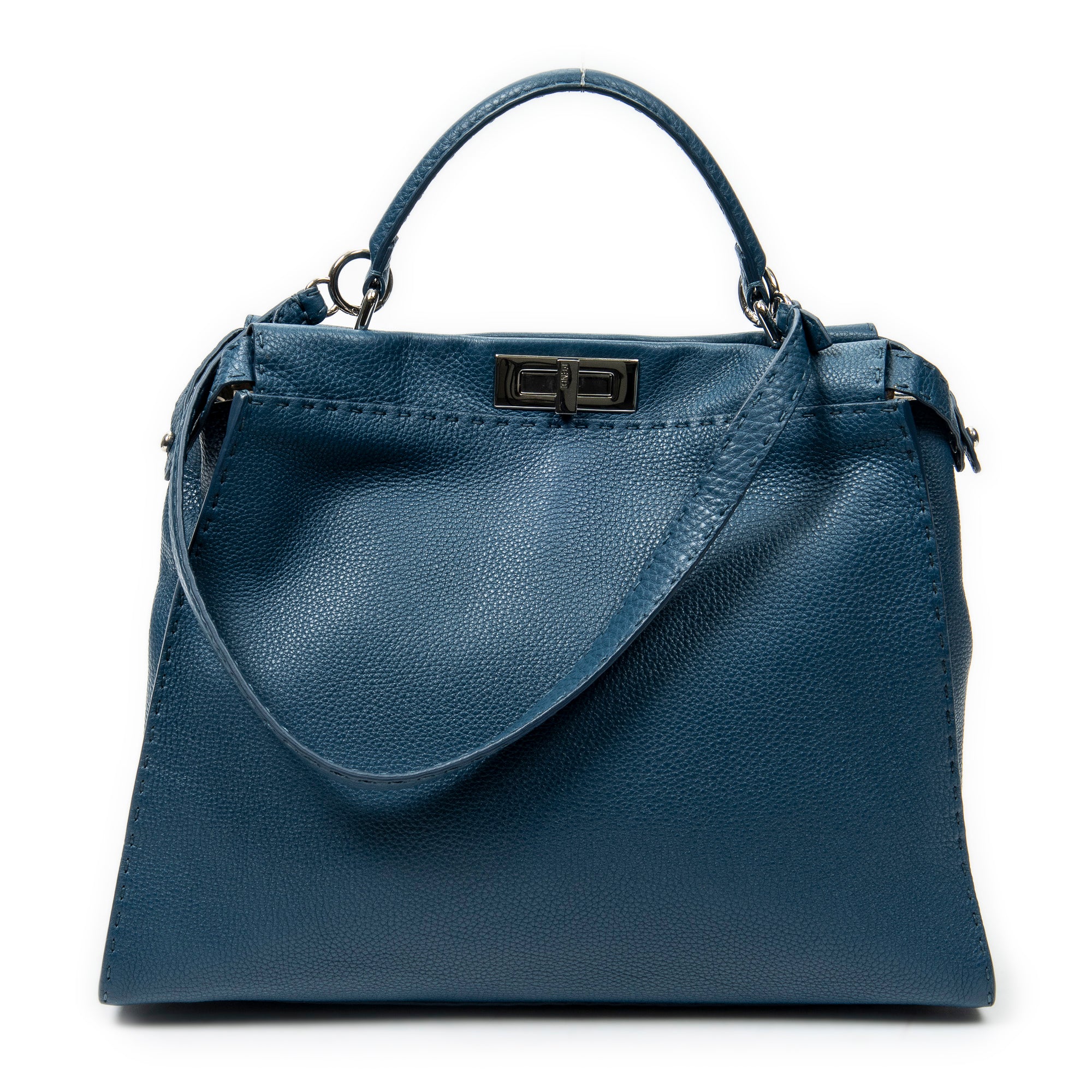 Shoulder Bag Large Selleria Peekaboo Blue Selleria Leather