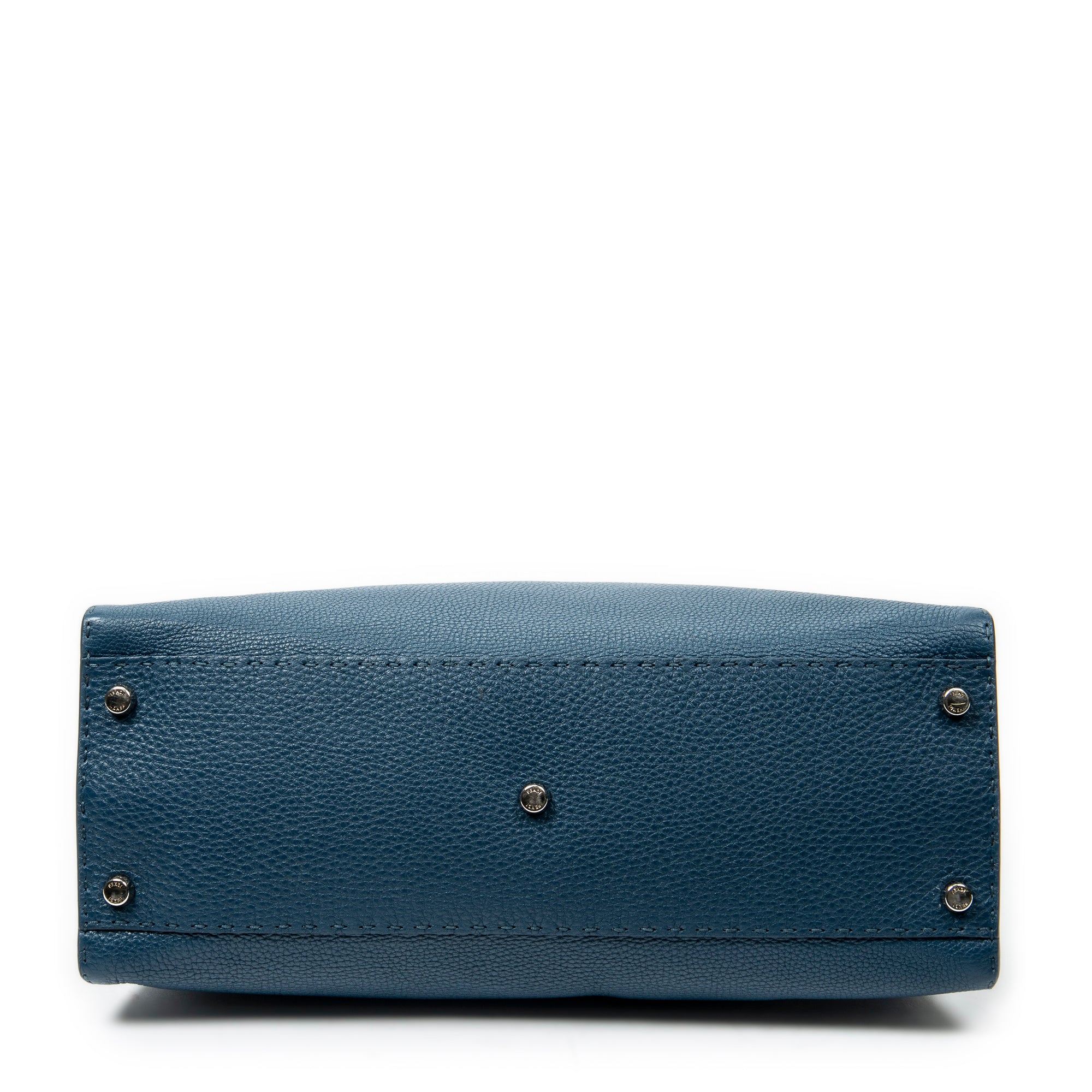 Bandolera grande Selleria Peekaboo de piel Selleria azul