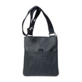 Shoulder Bag Slip Pocket Flat Messenger Navy Zucca Coated Canvas