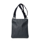 Shoulder Bag Slip Pocket Flat Messenger Navy Zucca Coated Canvas