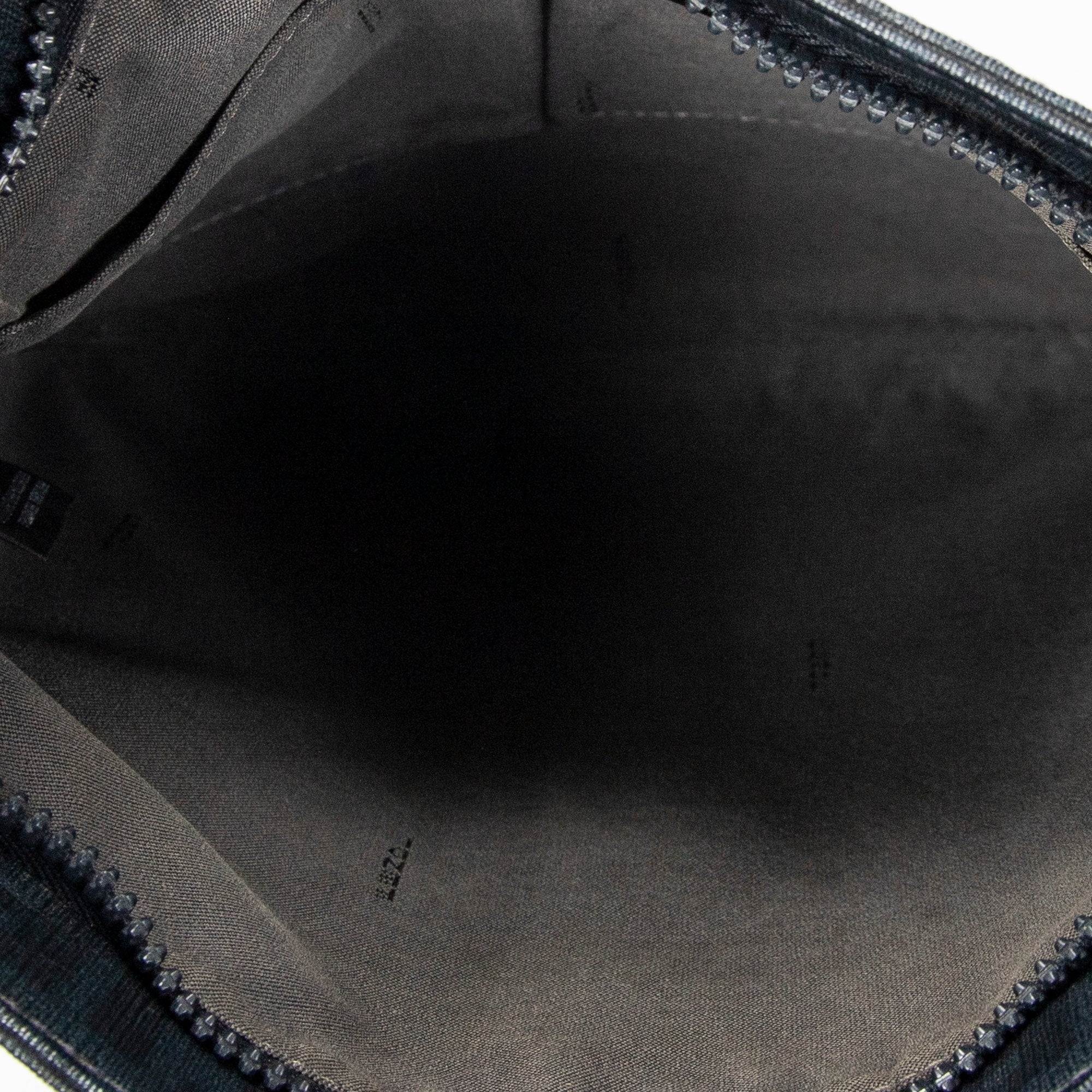 Shoulder Bag Slip Pocket Flat Messenger Navy Zucca Coated Canvas