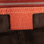 Shoulder Bag Large Bamboo Bar Boston Orange Grained Calfskin Leather