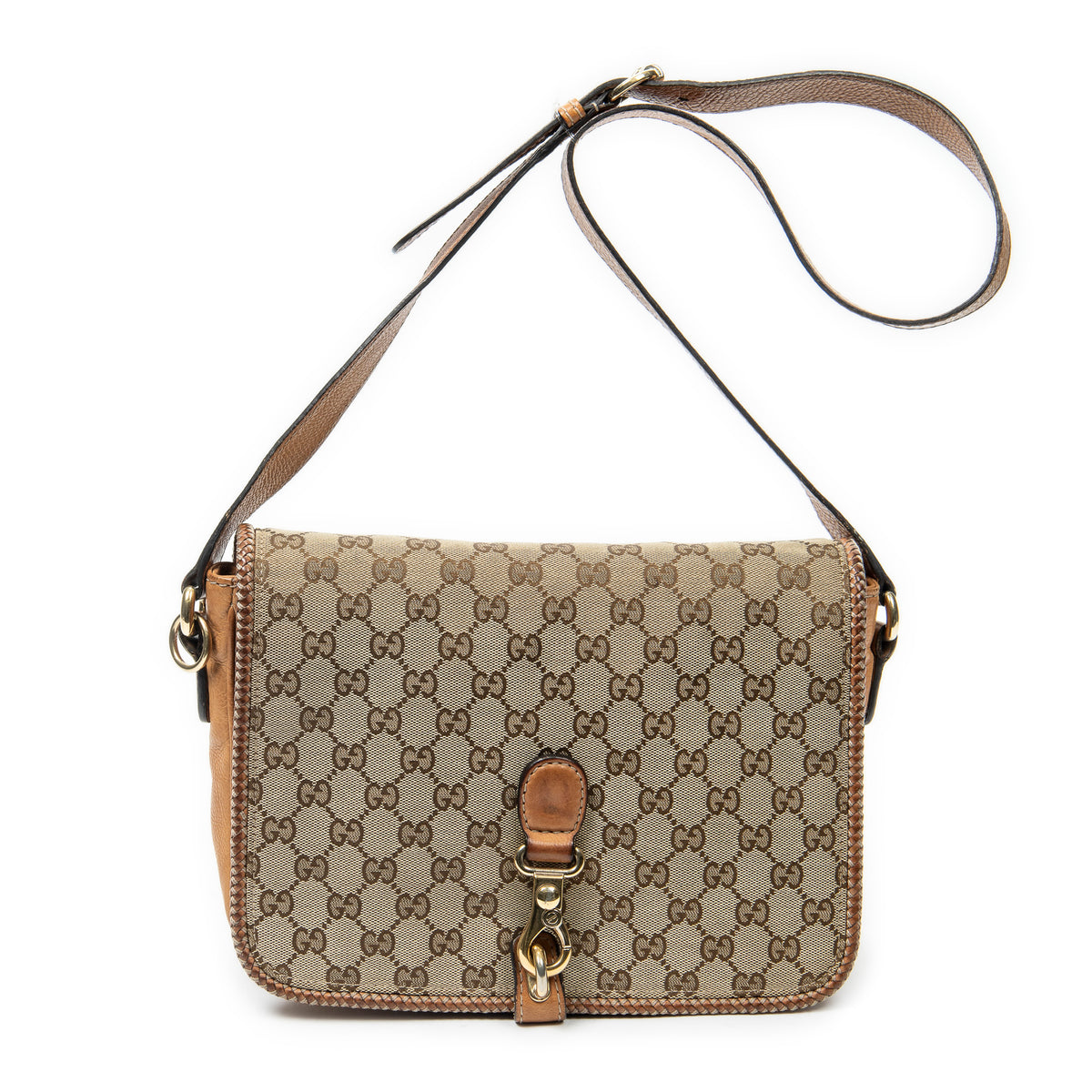 Shoulder Bag Medium Marrakech Flap Messenger Tan Monogrammed Canvas