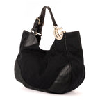 Shoulder Bag Charlotte Tote Black Monogrammed Canvas