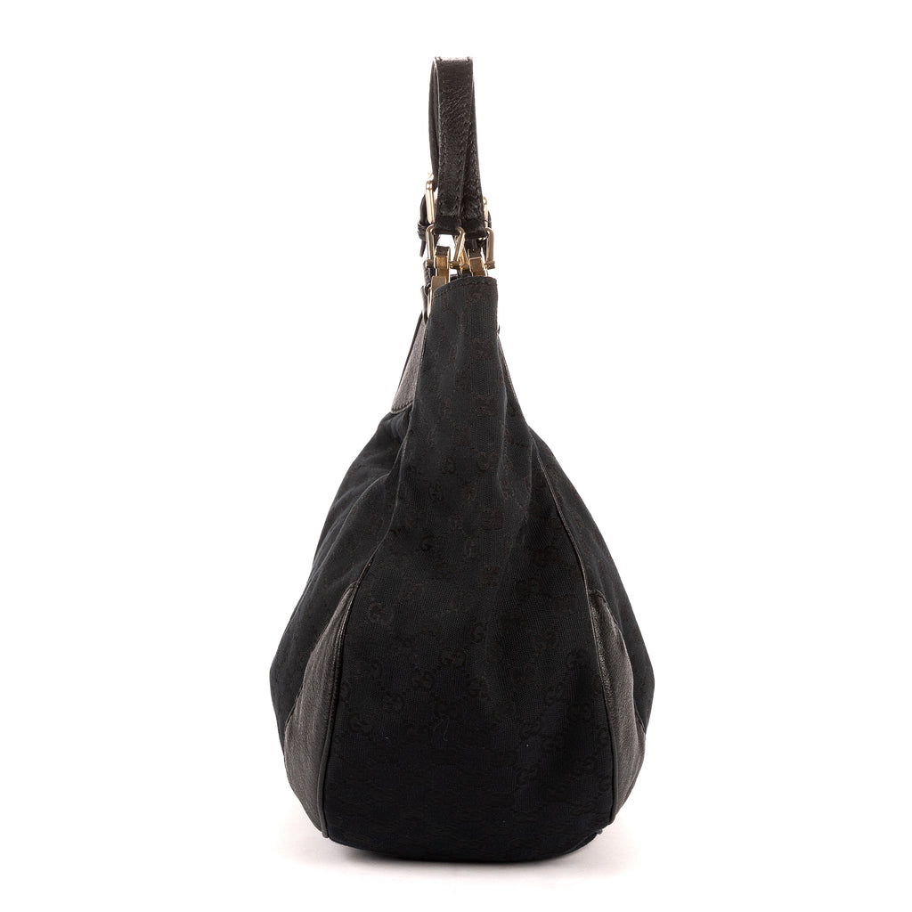 Shoulder Bag Charlotte Tote Black Monogrammed Canvas