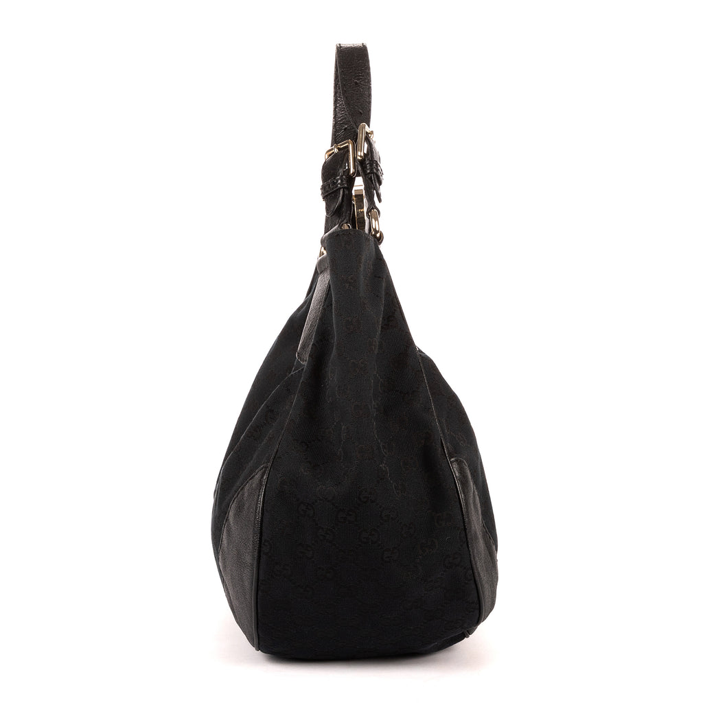 Shoulder Bag Charlotte Tote Black Monogrammed Canvas