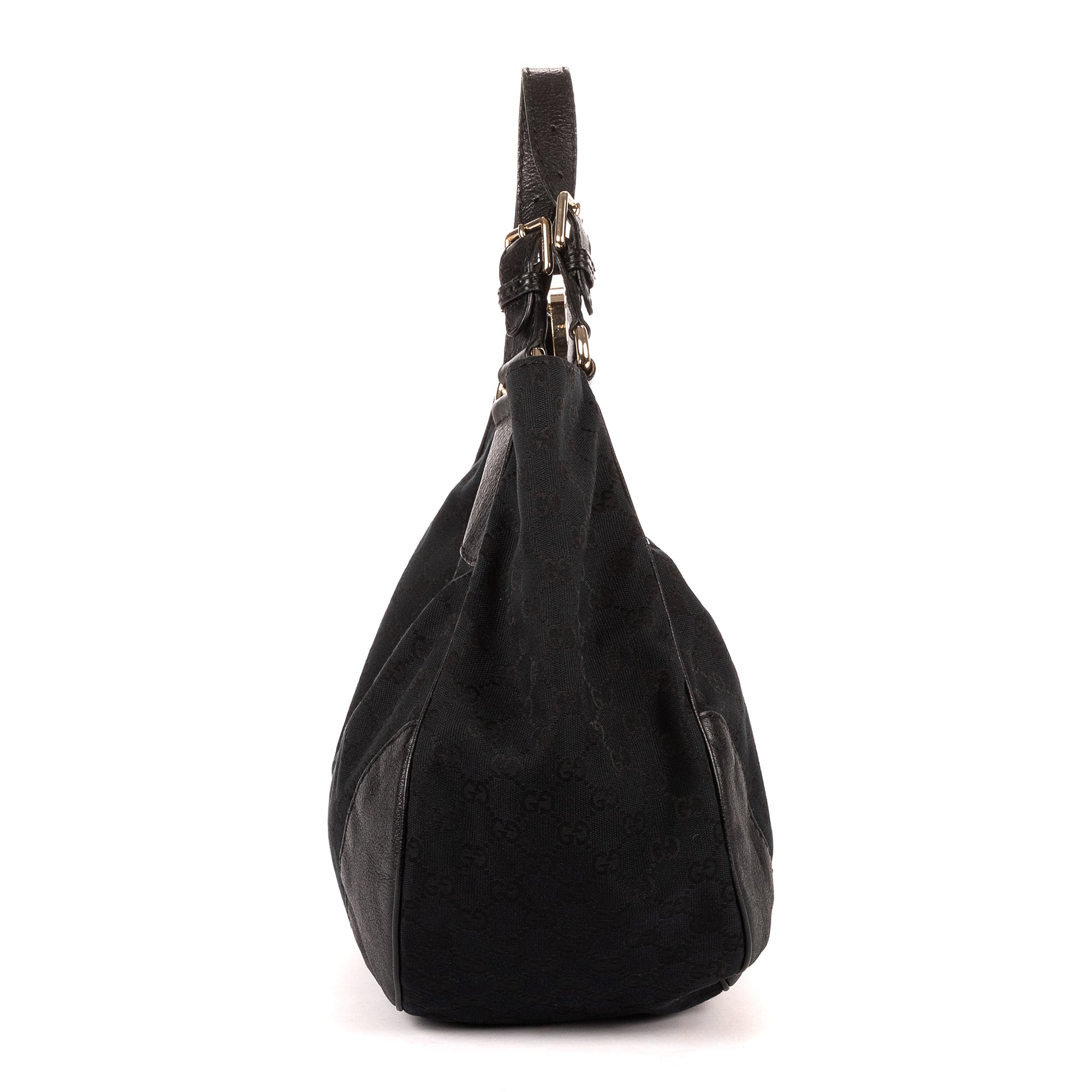 Shoulder Bag Charlotte Tote Black Monogrammed Canvas
