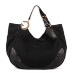 Shoulder Bag Charlotte Tote Black Monogrammed Canvas
