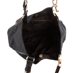 Shoulder Bag Charlotte Tote Black Monogrammed Canvas