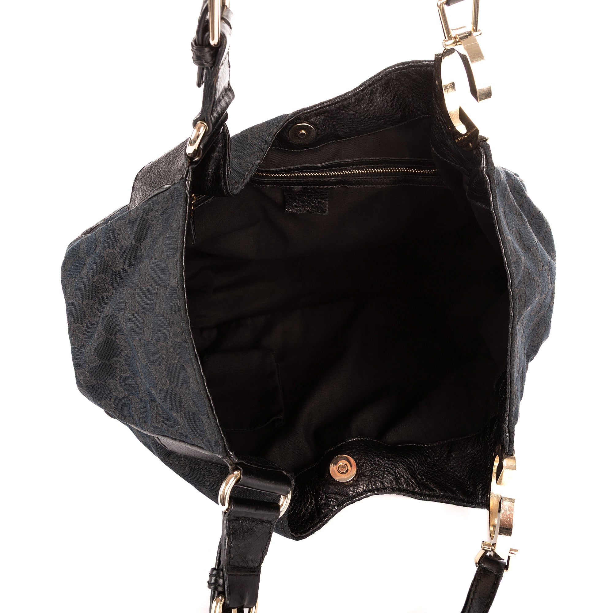 Shoulder Bag Charlotte Tote Black Monogrammed Canvas