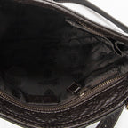 Shoulder Bag Small Flat Messenger Dark Brown Guccissima Leather