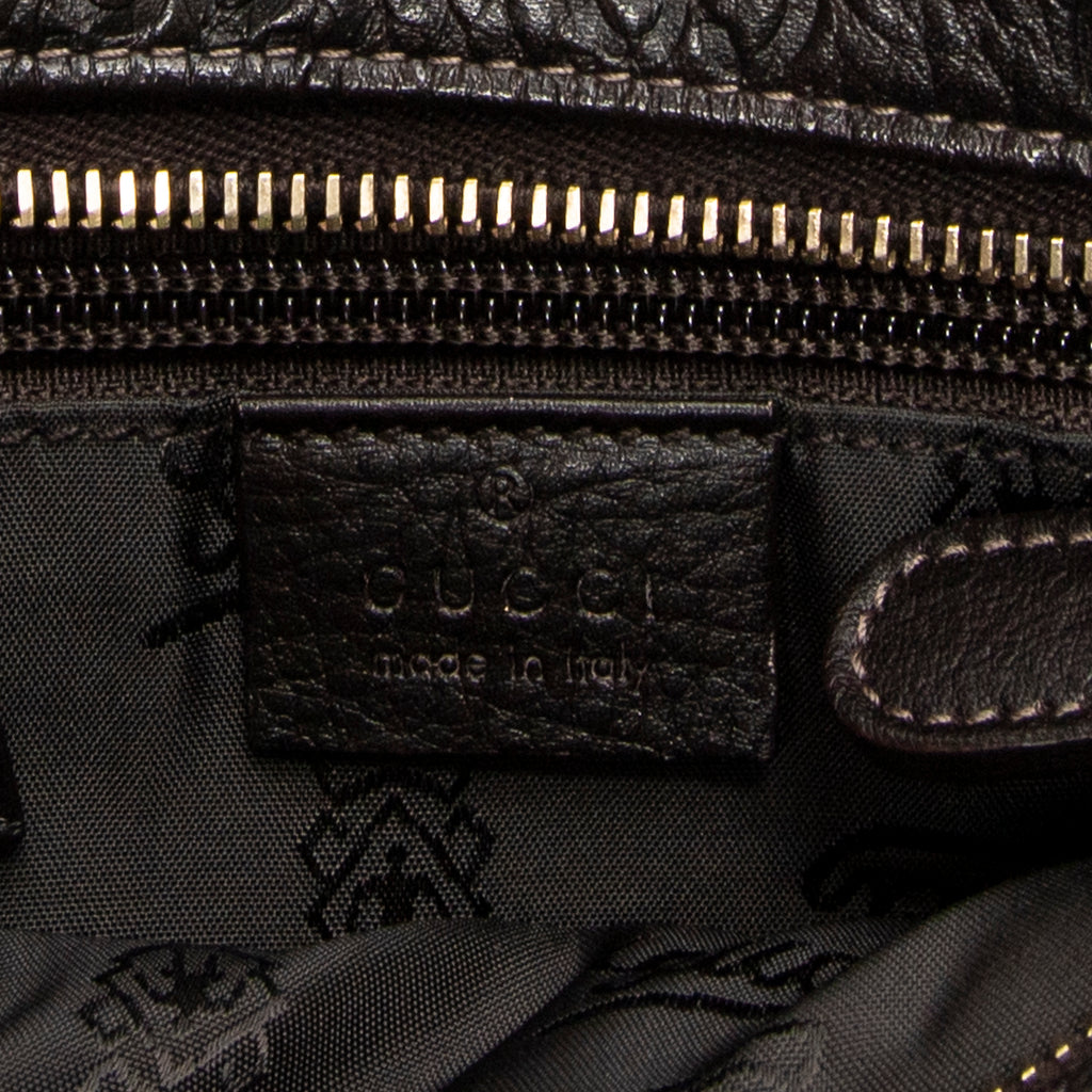 Shoulder Bag Small Flat Messenger Dark Brown Guccissima Leather