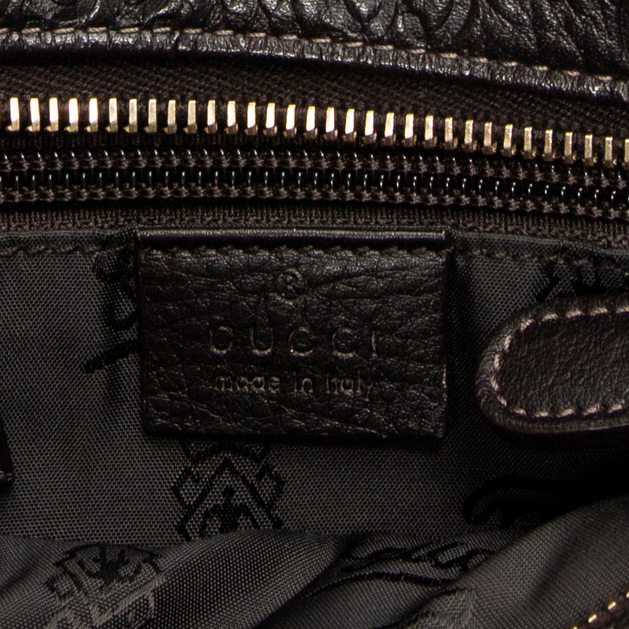 Shoulder Bag Small Flat Messenger Dark Brown Guccissima Leather