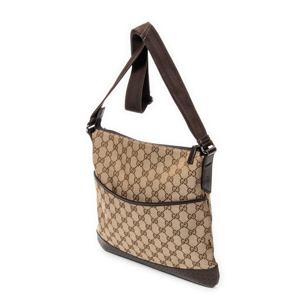 Shoulder Bag Medium Messenger Brown Monogrammed Canvas