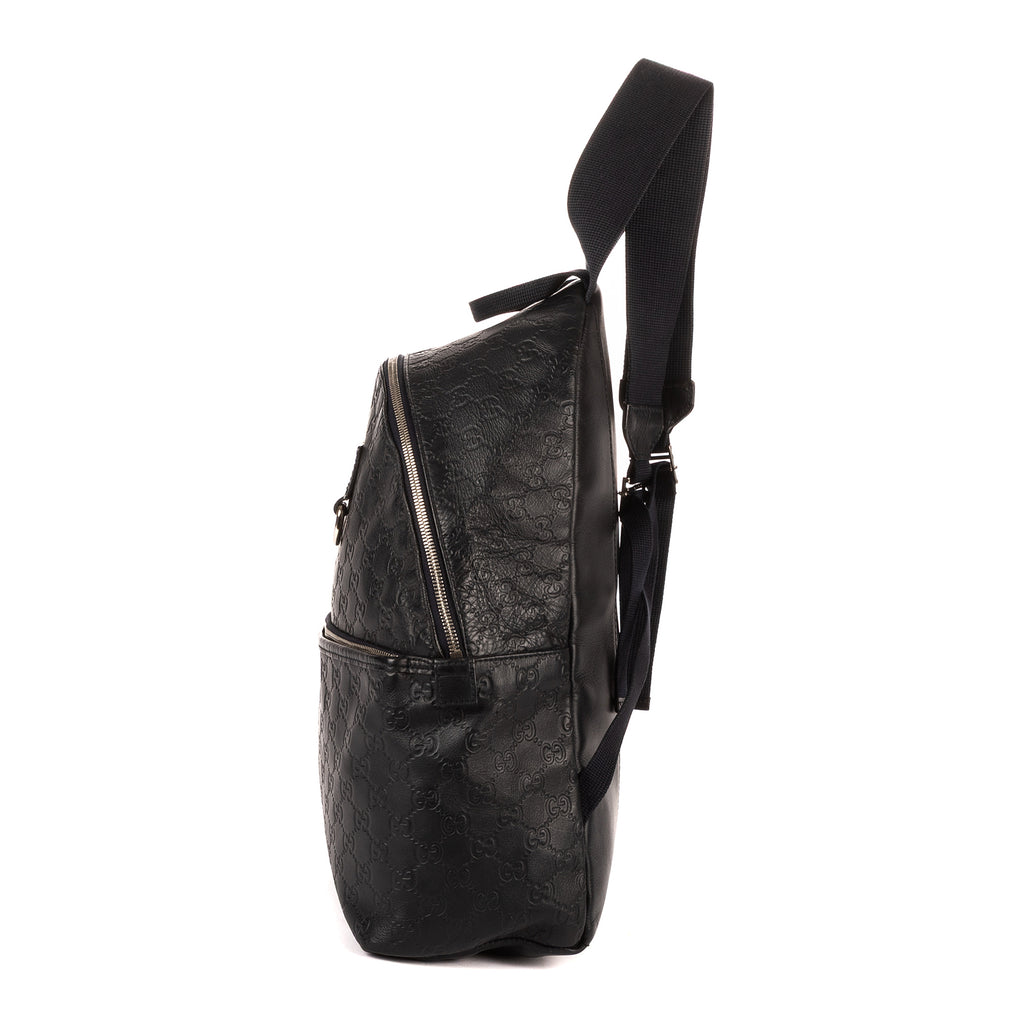 Mochila Mochila de goma de piel Guccissima azul marino