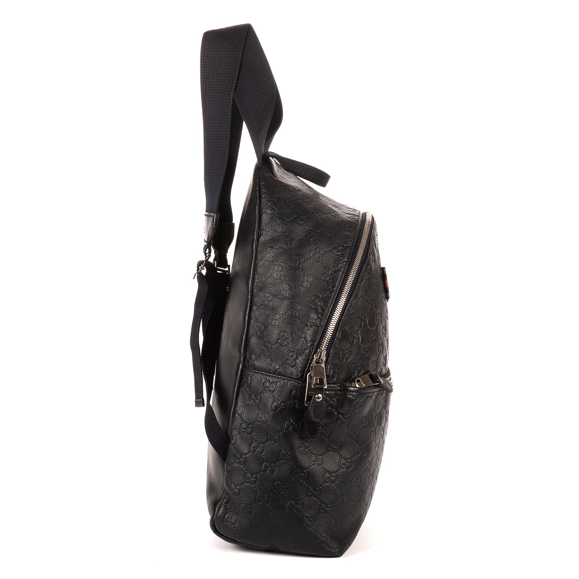 Mochila Mochila de goma de piel Guccissima azul marino