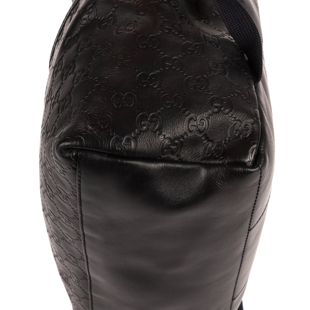 Mochila Mochila de goma de piel Guccissima azul marino