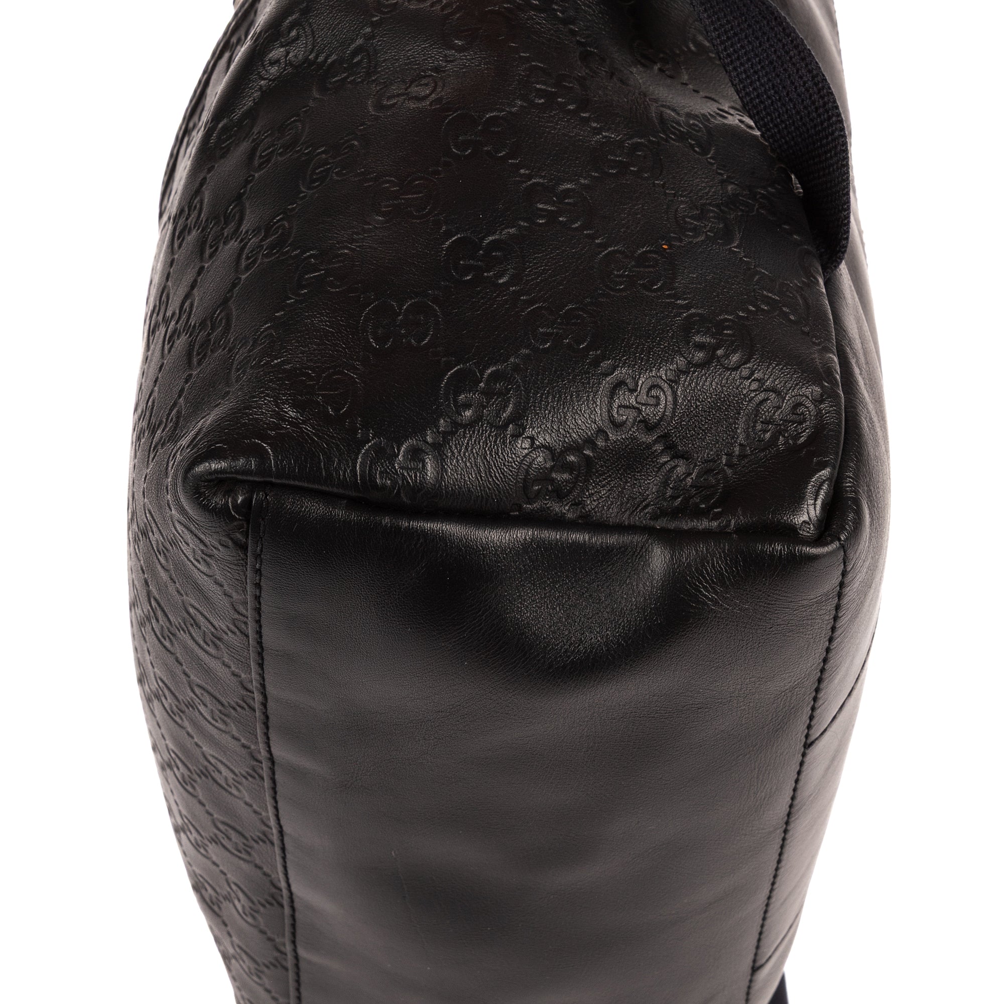 Mochila Mochila de goma de piel Guccissima azul marino