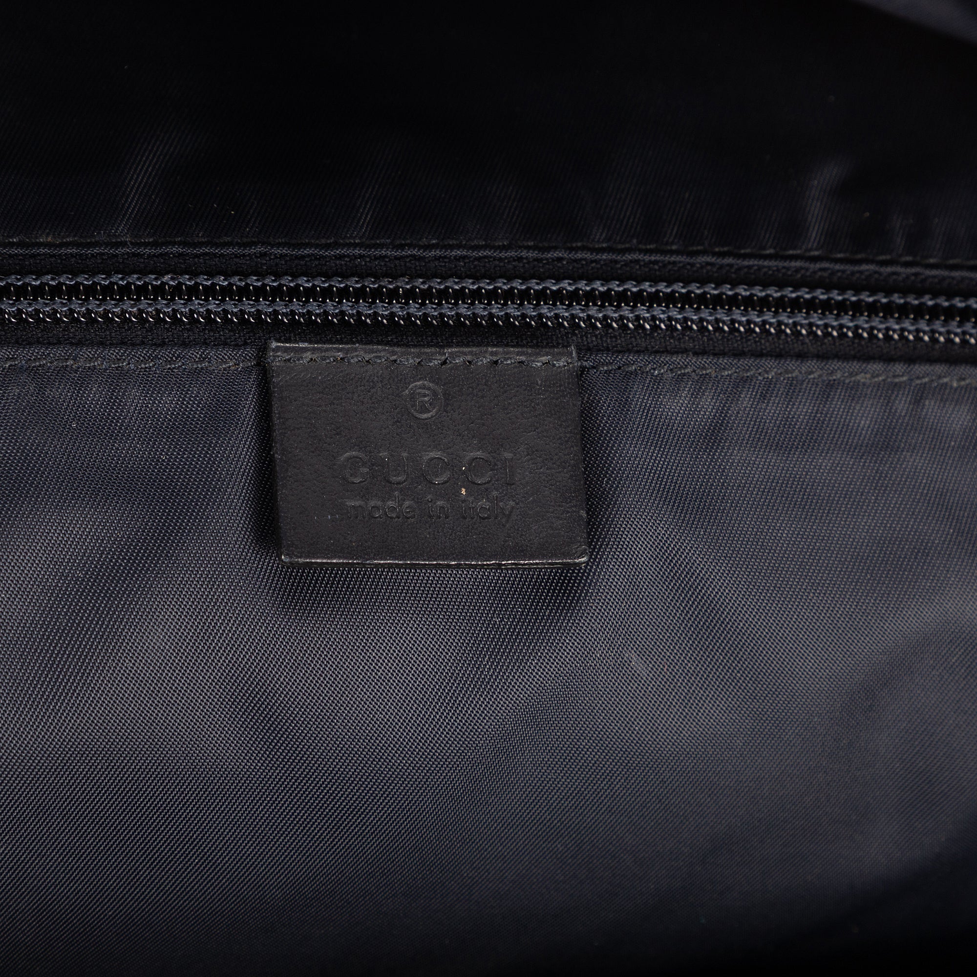 Mochila Mochila de goma de piel Guccissima azul marino