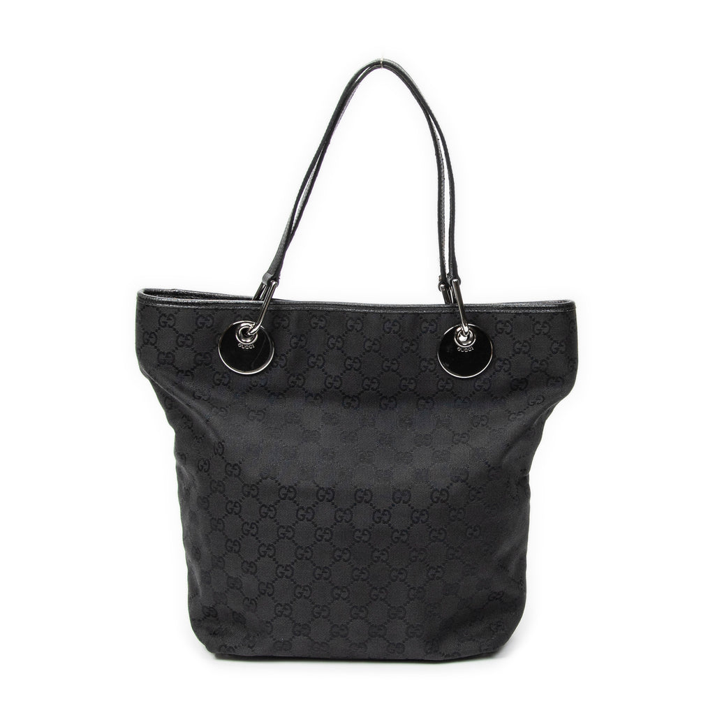 Bolso de hombro Eclipse Tall Tote Lona Monogrammed Negra