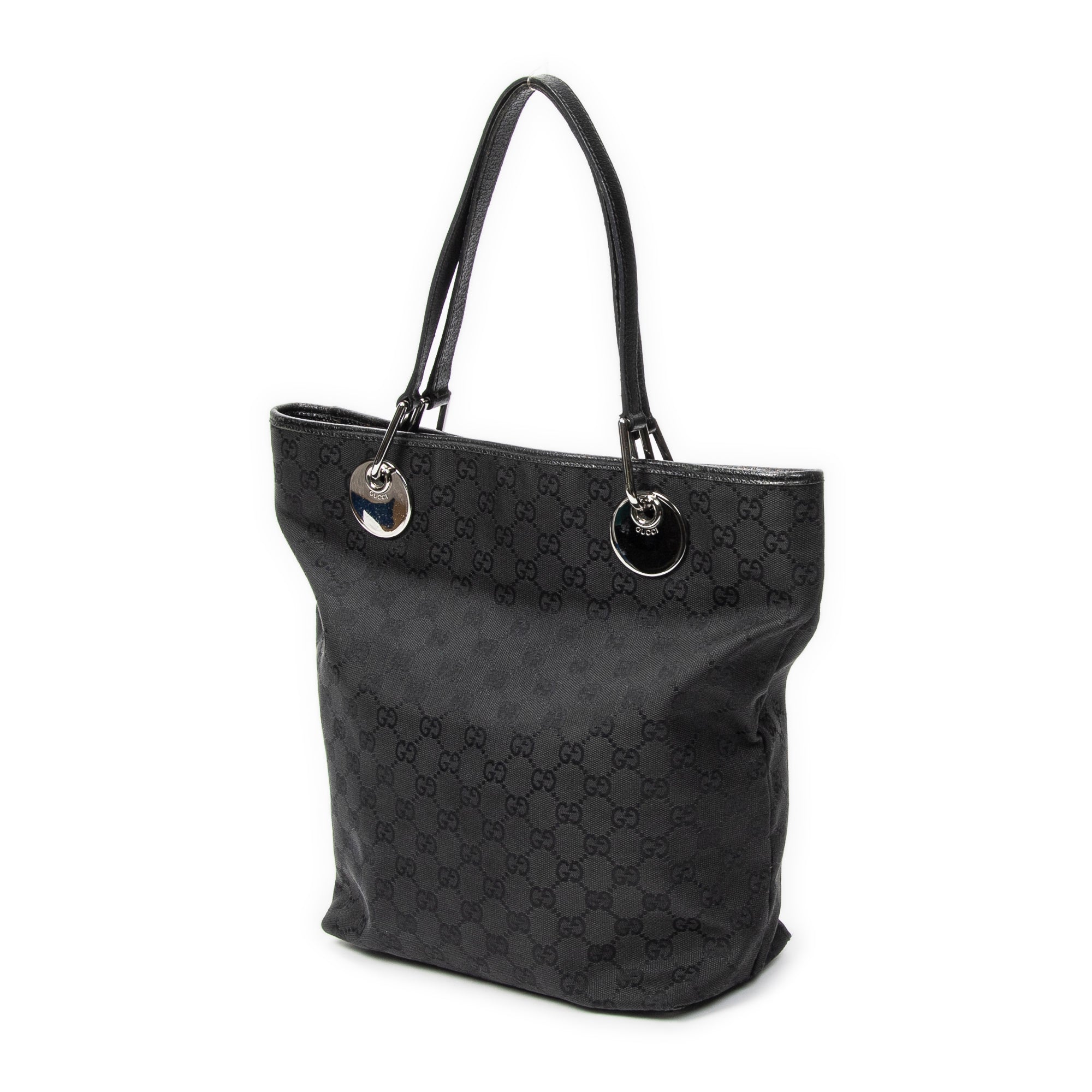 Bolso de hombro Eclipse Tall Tote Lona Monogrammed Negra