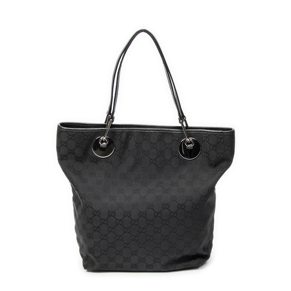 Bolso de hombro Eclipse Tall Tote Lona Monogrammed Negra