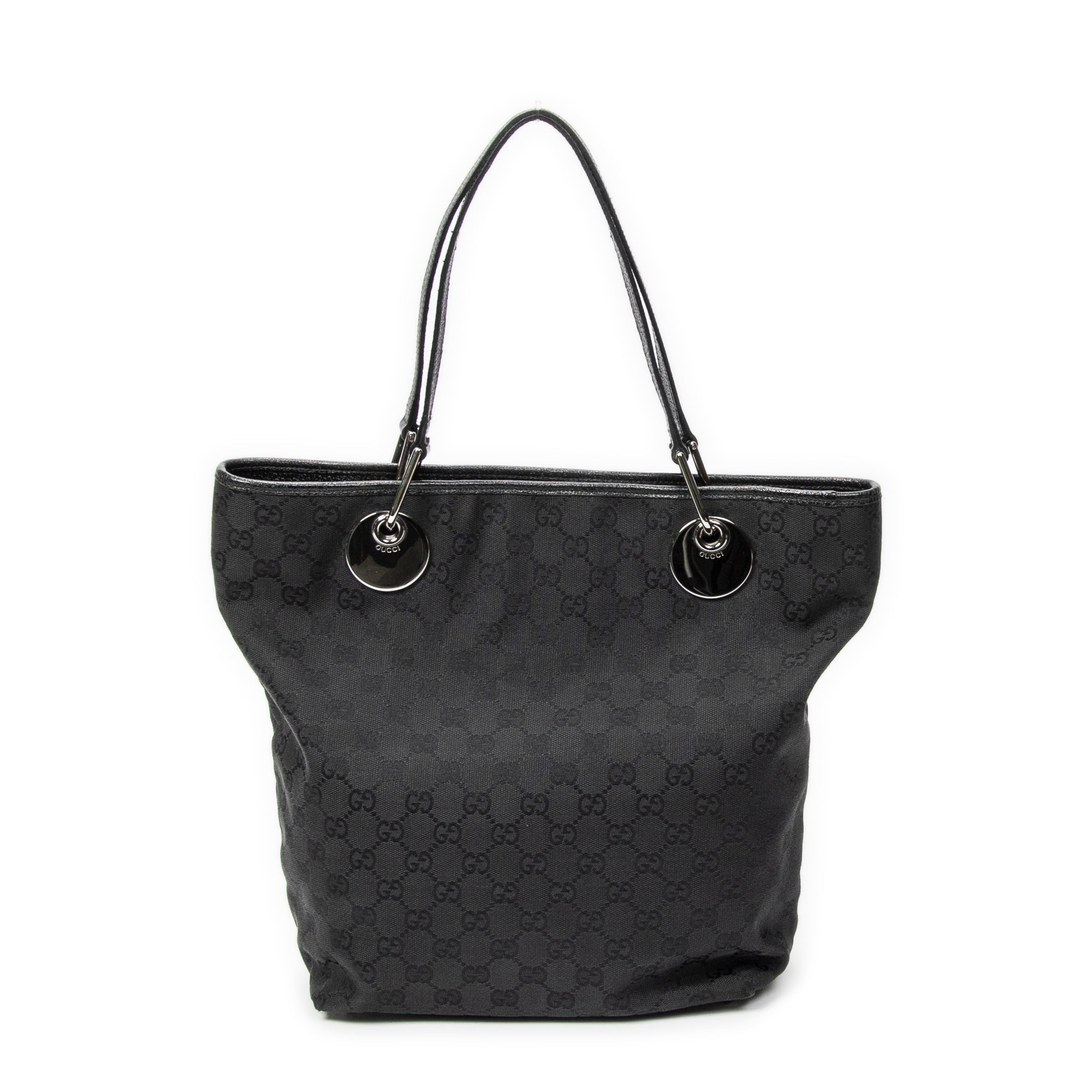 Bolso de hombro Eclipse Tall Tote Lona Monogrammed Negra