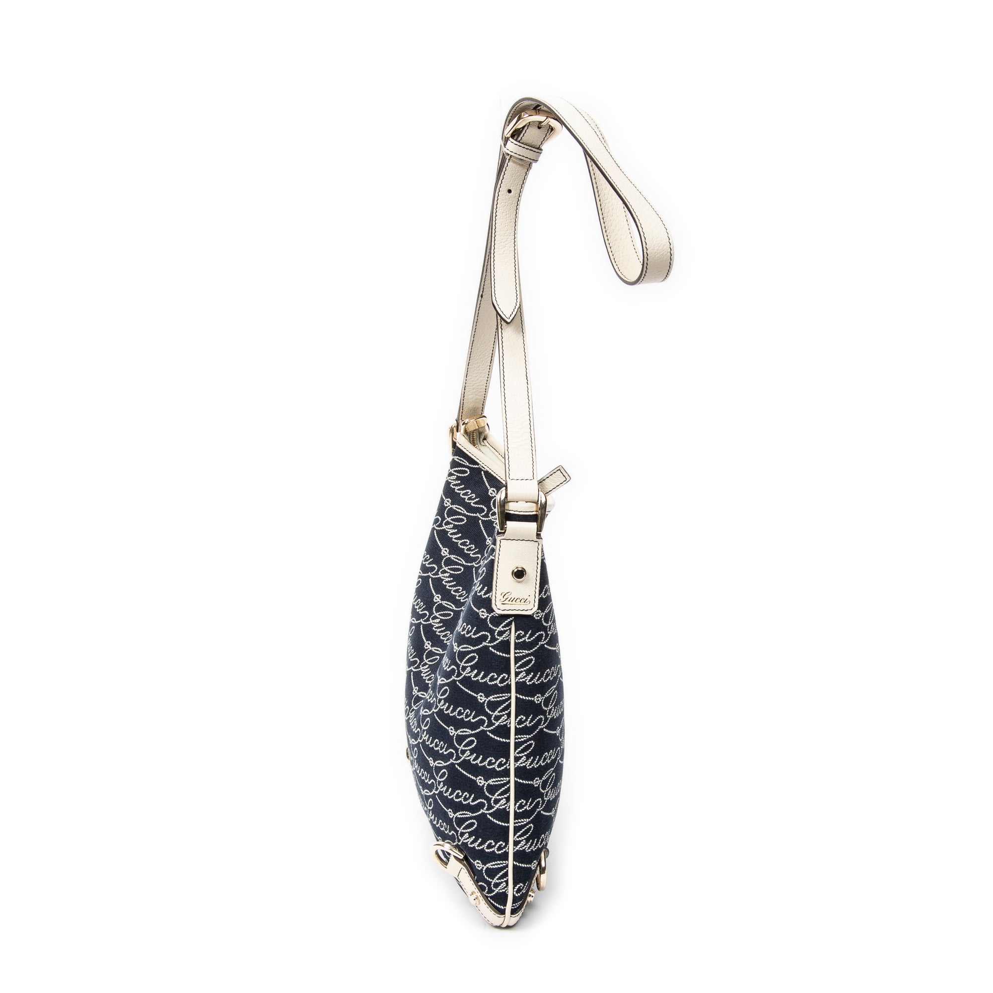 Gucci - Sac bandoulière Abbey - Bleu/Ivoire