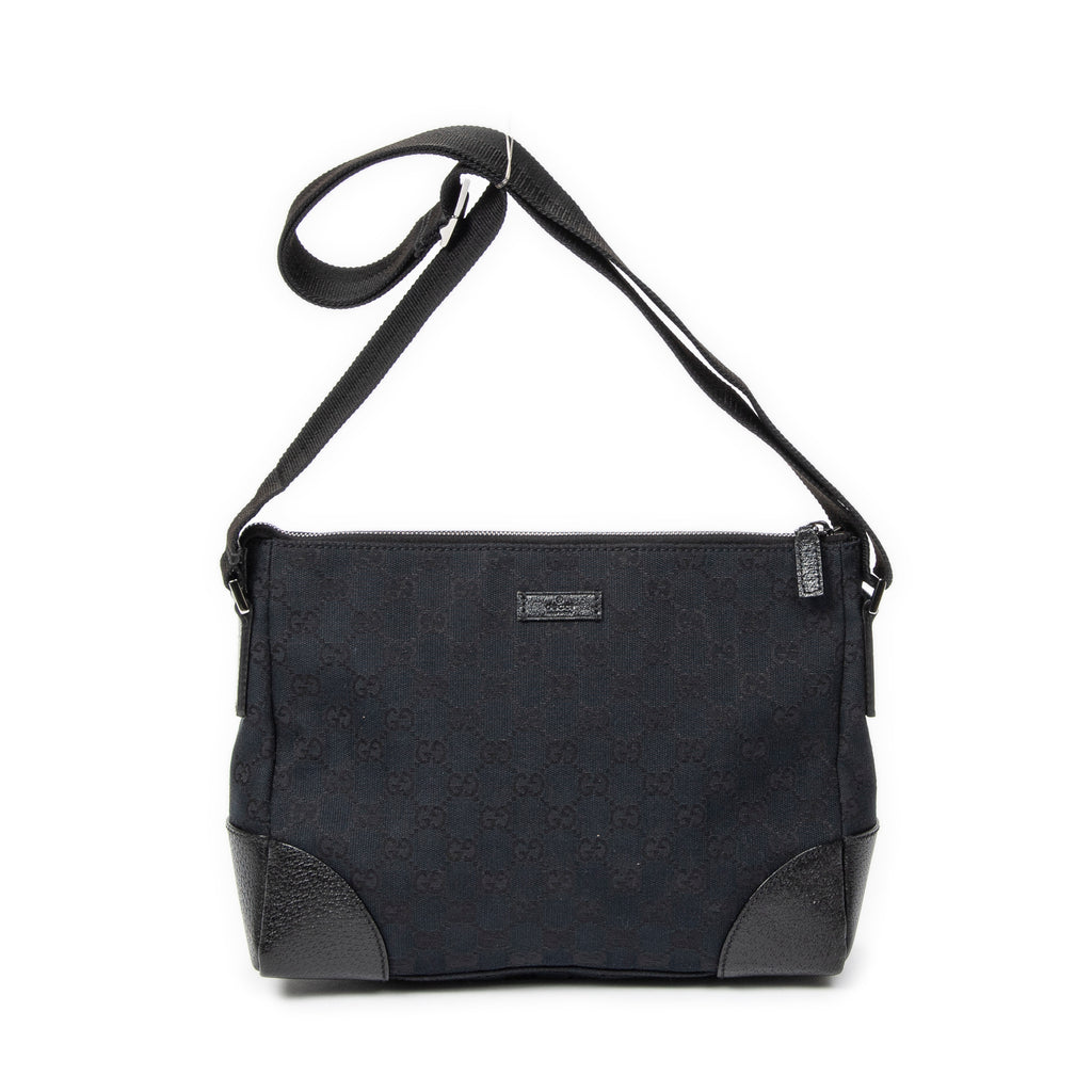 Bolso de Hombro Joy Messenger Lona Monogram con estampado "Joy" negra