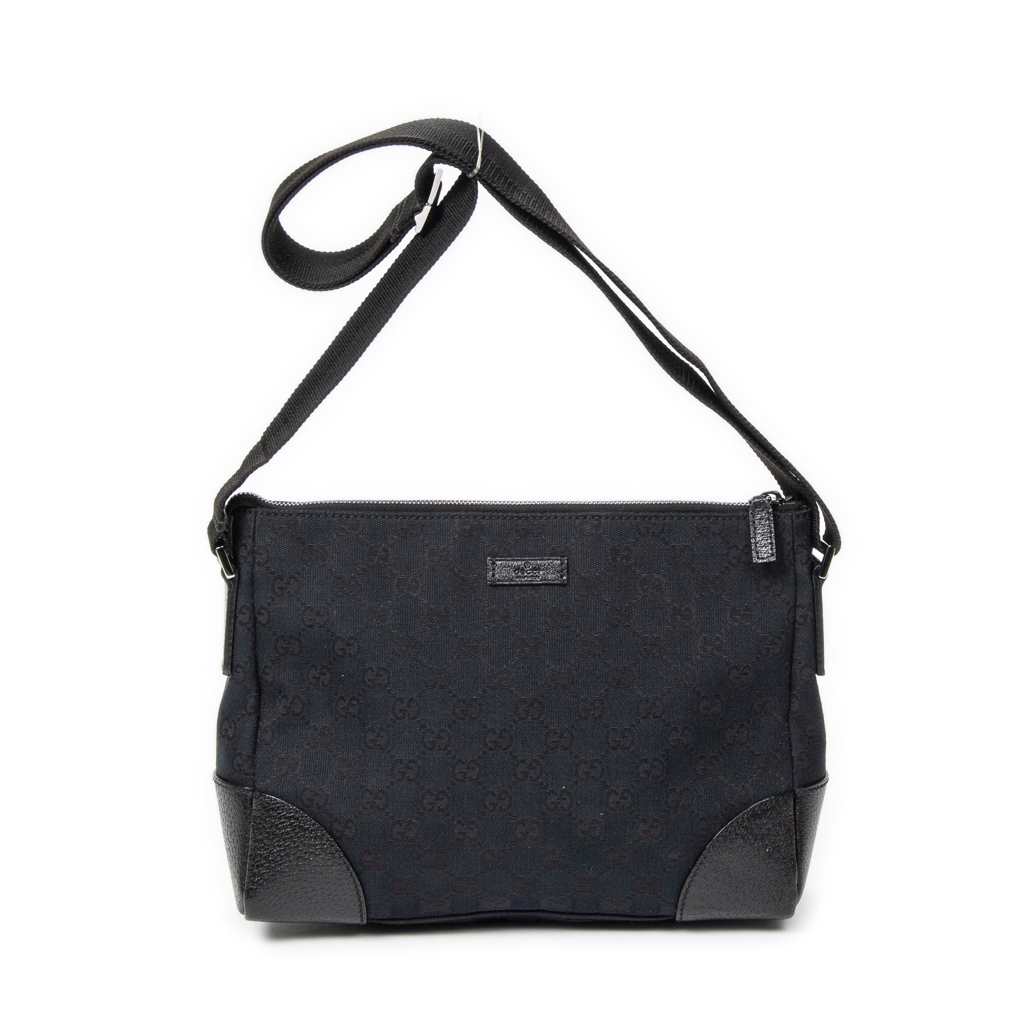Bolso de Hombro Joy Messenger Lona Monogram con estampado "Joy" negra