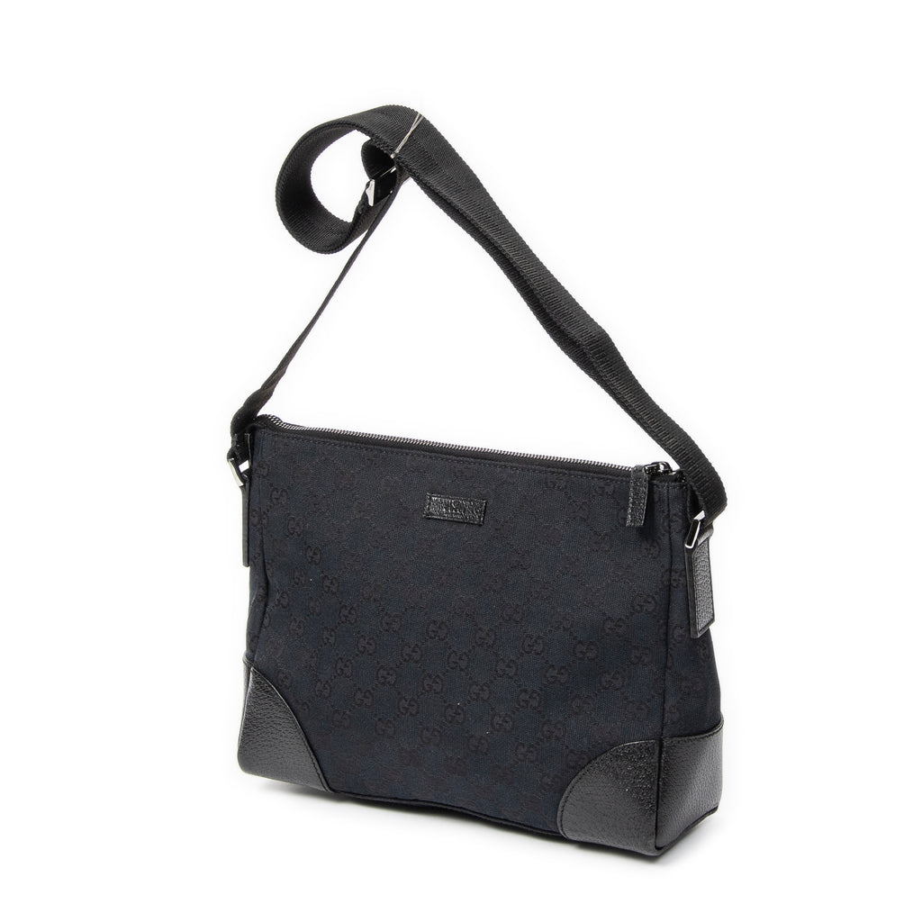 Bolso de Hombro Joy Messenger Lona Monogram con estampado "Joy" negra