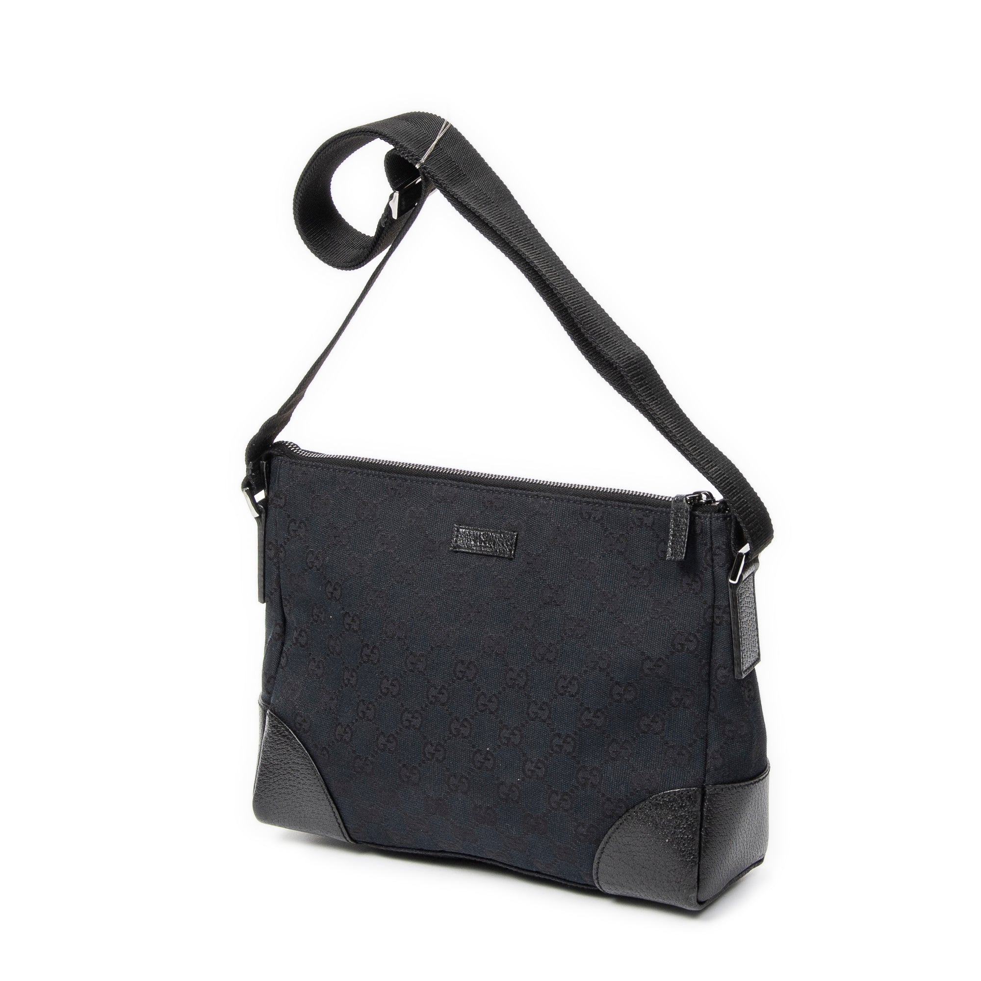 Bolso de Hombro Joy Messenger Lona Monogram con estampado "Joy" negra