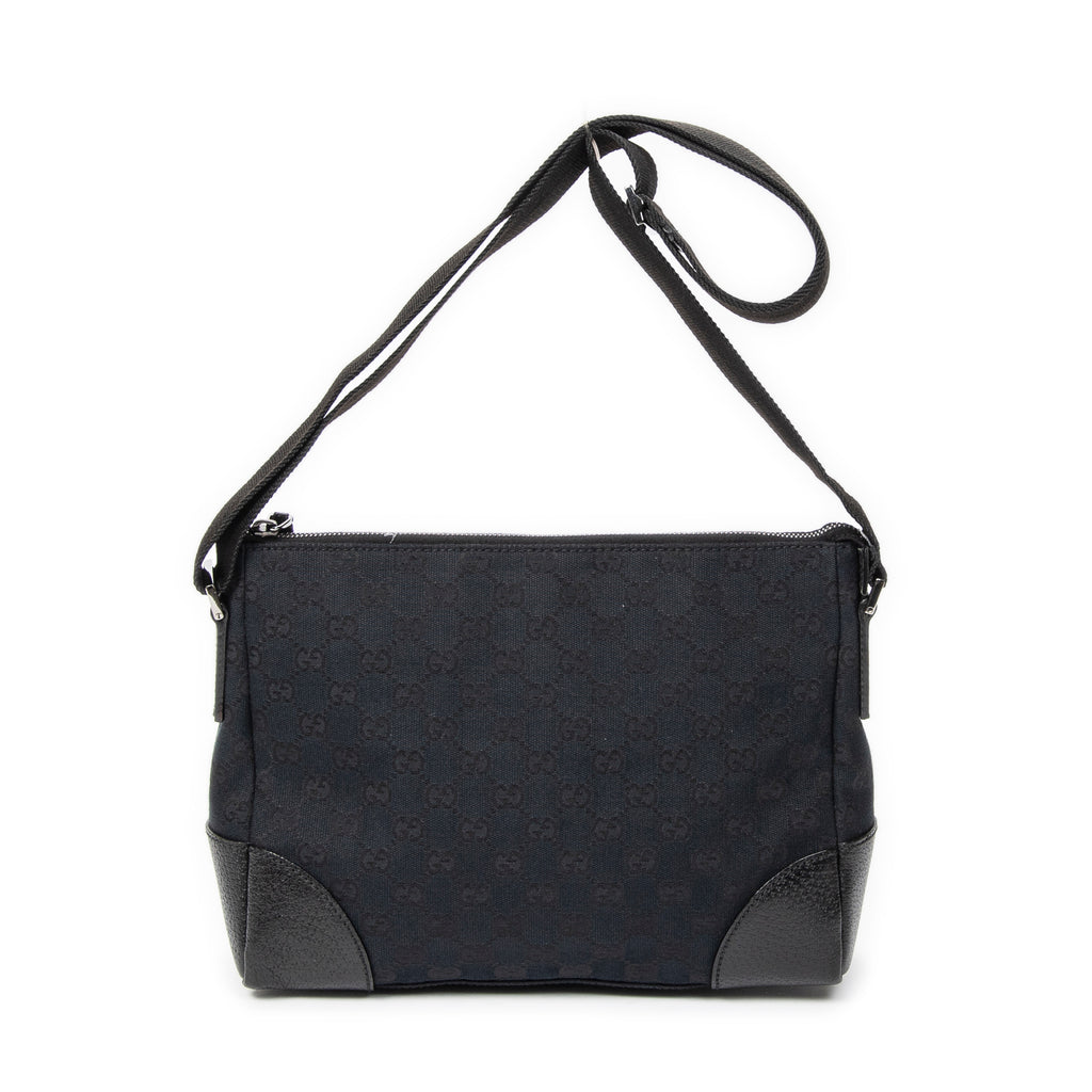 Bolso de Hombro Joy Messenger Lona Monogram con estampado "Joy" negra