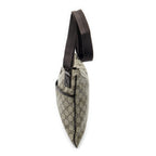 Shoulder Bag Square Flat Crossbody Beige Supreme Coated Canvas