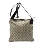 Shoulder Bag Square Flat Crossbody Beige Supreme Coated Canvas