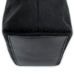 Shoulder Bag Bucket Tote Black Monogrammed Canvas