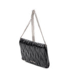 Shoulder Bag Mini Flap Chain Crossbody Black Matelasse Lux Leather