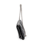 Shoulder Bag Mini Flap Chain Crossbody Black Matelasse Lux Leather