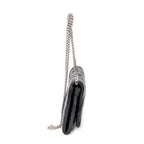 Shoulder Bag Mini Flap Chain Crossbody Black Matelasse Lux Leather