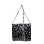 Shoulder Bag Mini Flap Chain Crossbody Black Matelasse Lux Leather