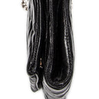 Shoulder Bag Mini Flap Chain Crossbody Black Matelasse Lux Leather