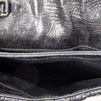 Shoulder Bag Mini Flap Chain Crossbody Black Matelasse Lux Leather