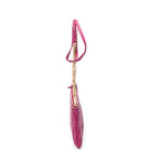 Shoulder Bag Zip Chain Crossbody Purple Nappa Matelasse Leather