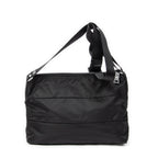 Bolso Bandolera Cremallera Horizontal Mensajero Negro Acolchado Lona de Nylon