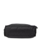 Bolso Bandolera Cremallera Horizontal Mensajero Negro Acolchado Lona de Nylon