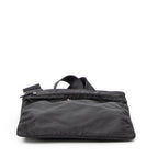 Shoulder Bag Small Flat Crossbody Black Nylon Canvas