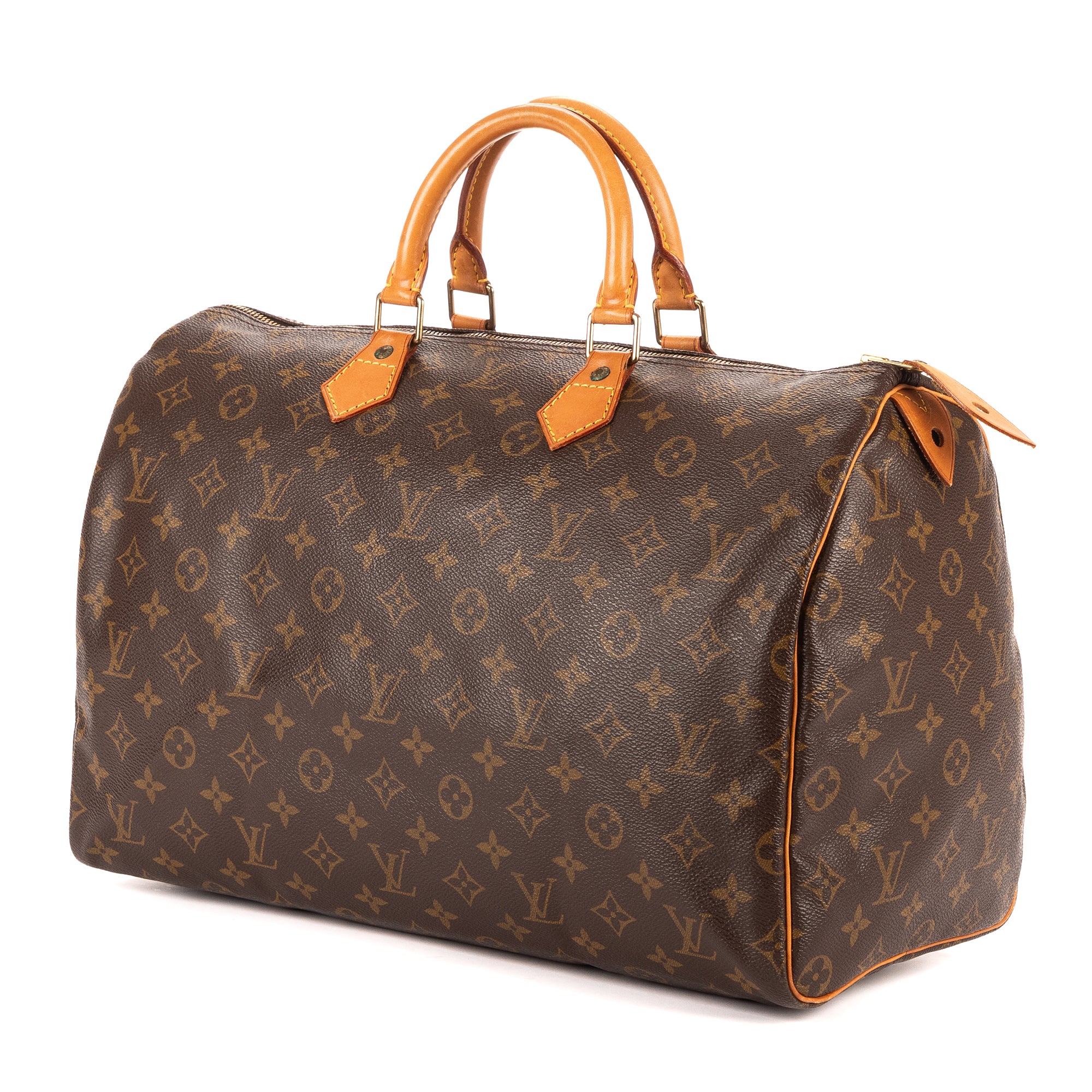 Handbag Speedy 40 Brown Monogram Canvas